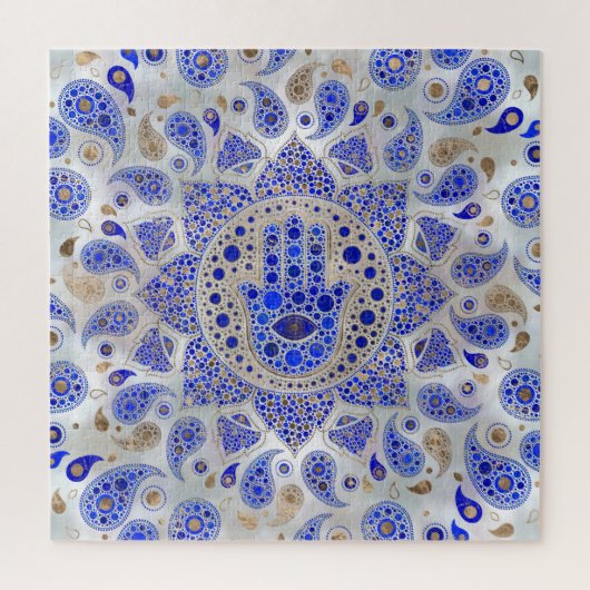 Puzzle La main de Hamsa sur la mère de la perle (Vertical)