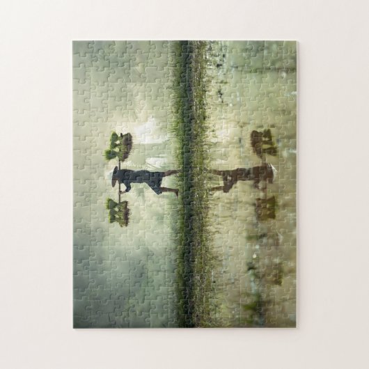 Puzzle La moissonneuse de riz Malaisie. (Vertical)