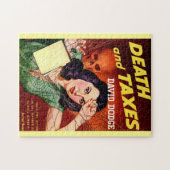 Puzzle La MORT ET IMPÔTS - humour de jour d'impôts - (Horizontal)