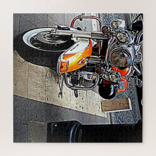 Puzzle La moto orange (Horizontal)
