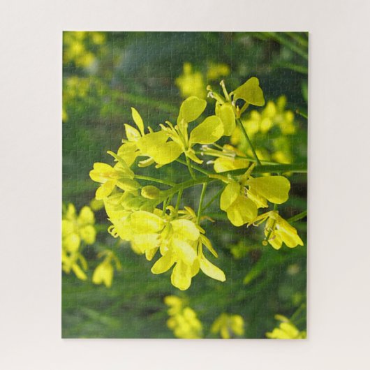 Puzzle La moutarde jaune lumineuse fleurit casse-tête (Vertical)