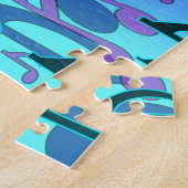 Puzzle La musique bleue vert-foncé note le motif musical (Côté)