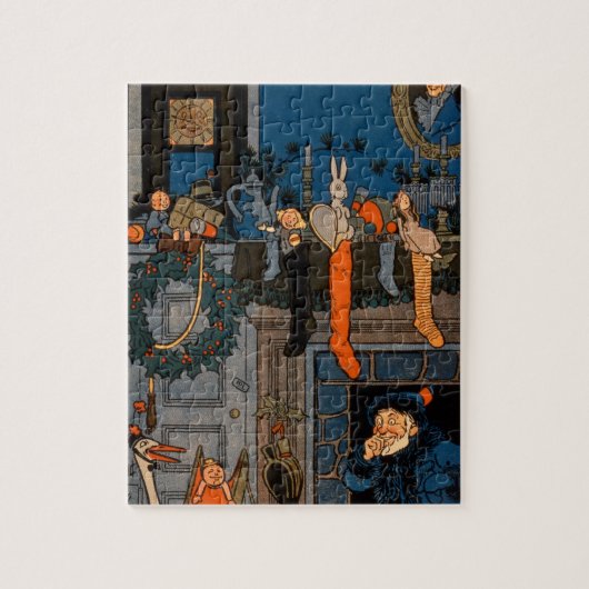 Puzzle La nuit avant Noël, par Denlow, 1903 (colou (Vertical)