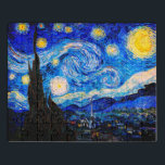 Puzzle La nuit étoilée par Vincent Van Gogh<br><div class="desc">Vincent Van Gogh La Nuit Étoile. Il s'agit d'un ancien chef-d'oeuvre du peintre-maître néerlandais Vincent Van Gogh.Cette peinture de paysage d'art raffiné a une belle,  vibrante,  couleur saturée. Vincent Van Gogh était un peintre impressionniste de poste hollandais. Cette image est du domaine public</div>