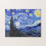 Puzzle La nuit étoilée Van Gogh<br><div class="desc">Peinture à l'huile du maître hollandais Vincent Van Gogh (1853-1890) Probablement son tableau le plus célèbre, Van Gogh peint "La nuit étoilée" en 1889 de mémoire alors qu'il se trouvait dans un asile en France où il s'est enregistré pour la dépression.La scène dépeint la vue depuis sa fenêtre de chambre....</div>