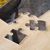 Puzzle La paella est cuite sur un cadeau grill pour le ch (Côté)