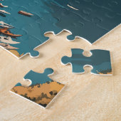 Puzzle La Paz Bolivie Illustration Voyage Art Vintage (Côté)