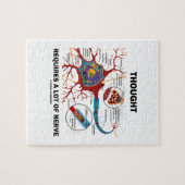 Puzzle La pensée exige beaucoup de nerf (neurone/synapse) (Horizontal)