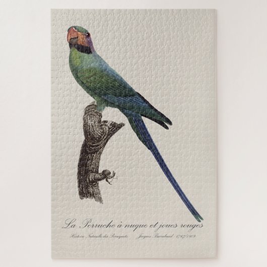 Puzzle La Perruche a nuque et joues rouges (Vertical)