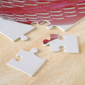 Puzzle La Personnaliser rouge de la balle de cricket avec (Côté)