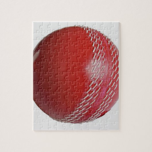 Puzzle La Personnaliser rouge de la balle de cricket avec (Vertical)
