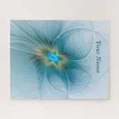 Puzzle La petite Beauté Moderne Bleu Or Nom fractal (Horizontal)