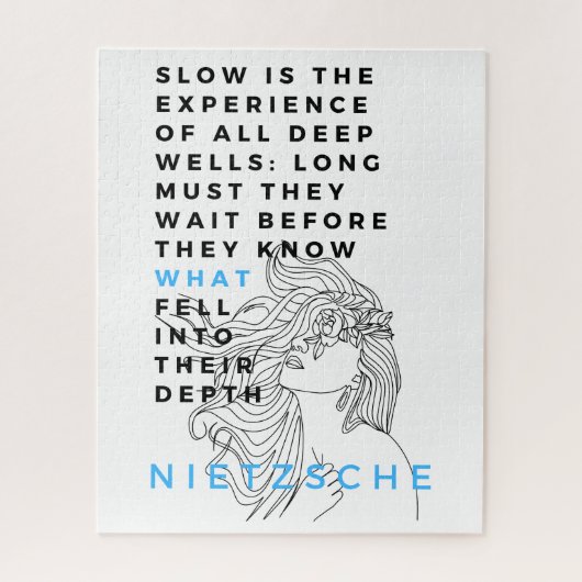Puzzle La philosophie de l'âme profonde cite Nietzsche (Vertical)