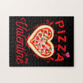 Puzzle La Pizza Est Ma Saint Valentin Funny Valentines Da (Horizontal)