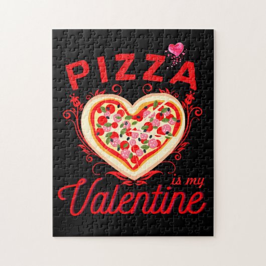Puzzle La Pizza Est Ma Saint Valentin Funny Valentines Da (Vertical)