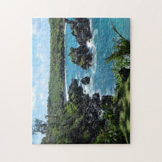 Puzzle La plage de sable noir d'Hawaii (Vertical)