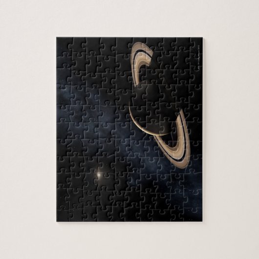Puzzle La planète Saturne dans le système solaire, gros p (Vertical)