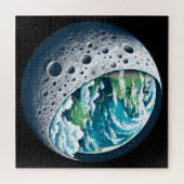 Puzzle La planète Terre et sa lune : Merveille céleste (Horizontal)