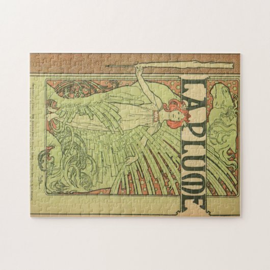 Puzzle La Plume Par Alphonse Mucha (Horizontal)