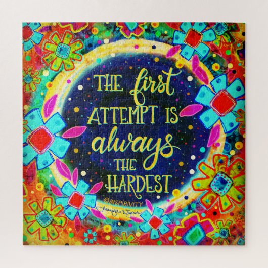 Puzzle La Première Tentative Citer Fleurs Amusants Inspir (Vertical)