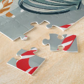 Puzzle La préparation festive de Noël du Lévrier Afghan : (Côté)