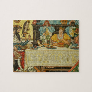 Puzzle La princesse Shares son dîner avec la grenouille,