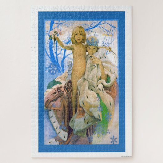 Puzzle La reine des neiges par Alphonse Mucha (Vertical)