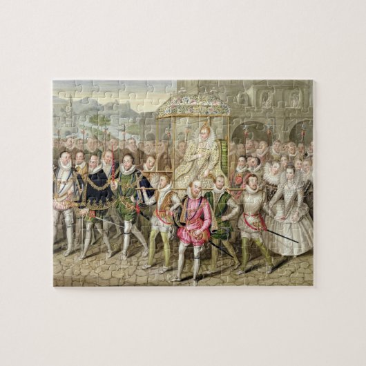 Puzzle La Reine Elizabeth I dans le cortège avec ses (Horizontal)