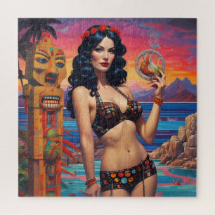 Puzzle La rêverie de la plage Tiki Dream - Art de Ken Gag
