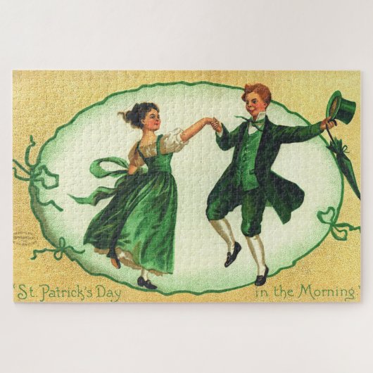 Puzzle "La Saint-Patrick au matin." Carte ancienne (Horizontal)