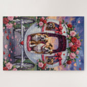 Puzzle La Saint-Valentin du bouledogue (Horizontal)