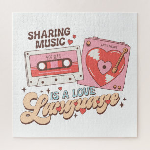Puzzle La Saint-Valentin : partager de la musique est une