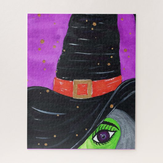 Puzzle La Sorcière à Halloween (Vertical)