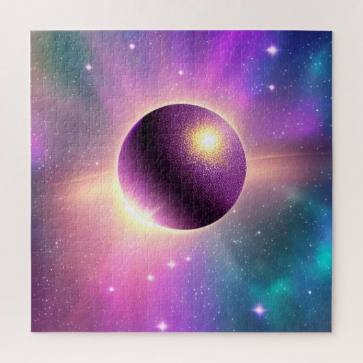 Puzzle La sphère cosmique parfaite violette orbite l'univ (Vertical)