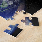 Puzzle La terre et lune de l'espace (Côté)