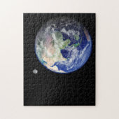 Puzzle La terre et lune de l'espace (Vertical)