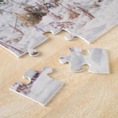 Puzzle La vache écossaise des Highlands dans la neige (Côté)