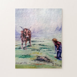 Puzzle La vache et le garçon
