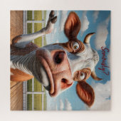 Puzzle La vache sotte - "Sérieusement ?" Conception amusa (Horizontal)
