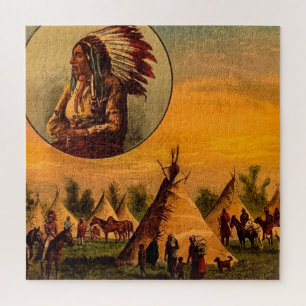 Puzzle La vie des Indiens américains