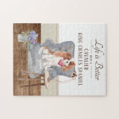 Puzzle La Vie Est Avec Le Roi Cavalier Charles Spaniel (Horizontal)