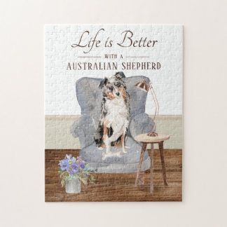 Puzzle La Vie est avec un berger australien
