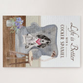 Puzzle La Vie Est Avec Un Espagnol Cocker (Horizontal)