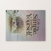 Puzzle La vie est citation inspirée de hérisson mignon (Horizontal)