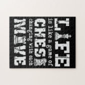 Puzzle la vie est comme un jeu d'échecs - changer avec ch (Horizontal)