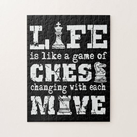 Puzzle la vie est comme un jeu d'échecs - changer avec ch (Vertical)