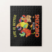 Puzzle La vie est meilleure avec les poulets (Vertical)