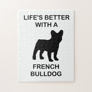 Puzzle la vie est meilleure avec un bouledogue français