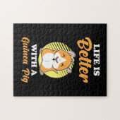 Puzzle La vie est meilleure avec un cochon de Guinée (Horizontal)