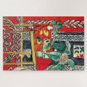 Puzzle La vie morte rouge avec des fleurs (Horizontal)